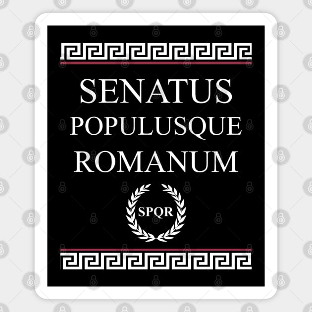 Senatus Populusque Romanum SPQR Ancient Rome Symbol Magnet by AgemaApparel